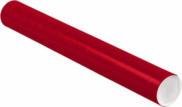 Made in USA - 3" Diam x 24" Long Round Colored Mailing Tubes - 1 Wall, Red - Makers Industrial Supply