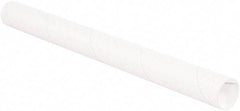 Made in USA - 2" Diam x 36" Long Round White Mailing Tubes - 1 Wall, White - Makers Industrial Supply