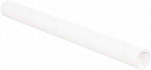 Made in USA - 2" Diam x 9" Long Round White Mailing Tubes - 1 Wall, White - Makers Industrial Supply