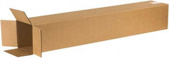 Made in USA - 6" Wide x 6" Long x 38" High Rectangle Corrugated Shipping Box - 1 Wall, Kraft (Color), 65 Lb Capacity - Makers Industrial Supply