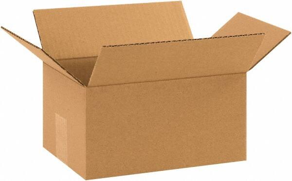 Made in USA - 7" Wide x 10" Long x 5" High Rectangle Corrugated Shipping Box - 1 Wall, Kraft (Color), 65 Lb Capacity - Makers Industrial Supply