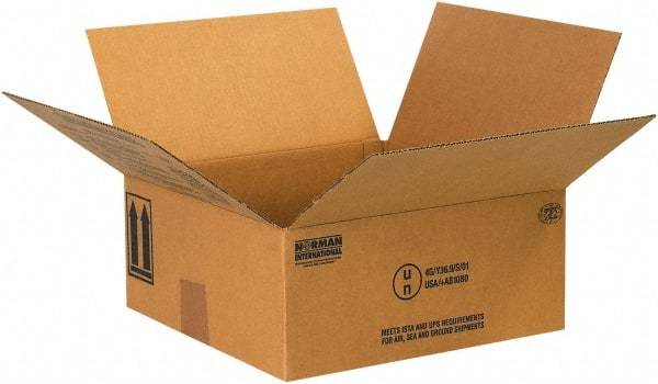 Made in USA - 10-1/4" Wide x 10-1/4" Long x 6-3/16" High Rectangle Corrugated Shipping Box - 1 Wall, Kraft (Color), 95 Lb Capacity - Makers Industrial Supply