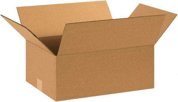 Made in USA - 11" Wide x 15" Long x 6" High Rectangle Corrugated Shipping Box - 1 Wall, Kraft (Color), 65 Lb Capacity - Makers Industrial Supply