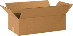 Made in USA - 12" Wide x 22" Long x 8" High Rectangle Corrugated Shipping Box - 1 Wall, Kraft (Color), 65 Lb Capacity - Makers Industrial Supply