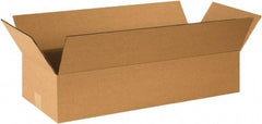 Made in USA - 8" Wide x 24" Long x 4" High Rectangle Corrugated Shipping Box - 1 Wall, Kraft (Color), 65 Lb Capacity - Makers Industrial Supply