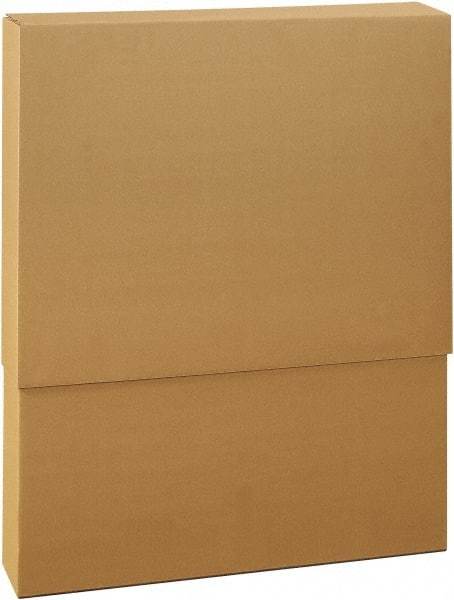 Made in USA - 6-1/2" Wide x 30-1/2" Long x 24" High Rectangle Telescoping Box - 1 Wall, Kraft (Color), 65 Lb Capacity - Makers Industrial Supply