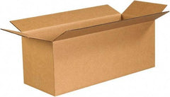 Made in USA - 9" Wide x 24" Long x 9" High Rectangle Corrugated Shipping Box - 1 Wall, Kraft (Color), 65 Lb Capacity - Makers Industrial Supply