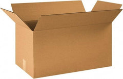 Made in USA - 12" Wide x 24" Long x 12" High Rectangle Corrugated Shipping Box - 1 Wall, Kraft (Color), 65 Lb Capacity - Makers Industrial Supply