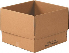 Made in USA - 24" Wide x 24" Long x 18" High Rectangle Moving Boxes - 1 Wall, Kraft (Color), 65 Lb Capacity - Makers Industrial Supply