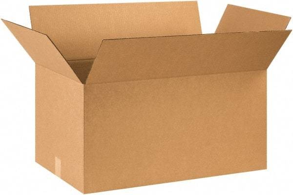 Made in USA - 16" Wide x 28" Long x 14" High Rectangle Corrugated Shipping Box - 1 Wall, Kraft (Color), 65 Lb Capacity - Makers Industrial Supply