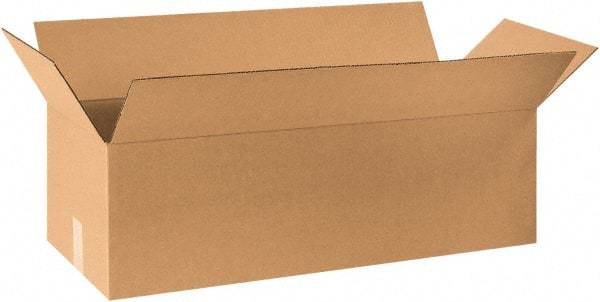 Made in USA - 12" Wide x 32" Long x 10" High Rectangle Corrugated Shipping Box - 1 Wall, Kraft (Color), 65 Lb Capacity - Makers Industrial Supply