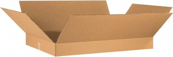 Made in USA - 24" Wide x 36" Long x 4" High Rectangle Corrugated Shipping Box - 1 Wall, Kraft (Color), 65 Lb Capacity - Makers Industrial Supply