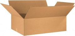 Made in USA - 24" Wide x 36" Long x 12" High Rectangle Corrugated Shipping Box - 1 Wall, Kraft (Color), 65 Lb Capacity - Makers Industrial Supply