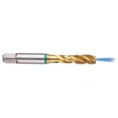 1/2-20 2B 3-Flute Cobalt Green Ring Semi-Bottoming 40 degree Spiral Flute Tap-TiN - Makers Industrial Supply