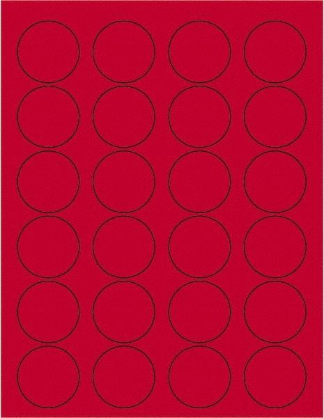 Tape Logic - 1-5/8" Long, Fluorescent Red Paper Laser Label - For Laser Printers - Makers Industrial Supply