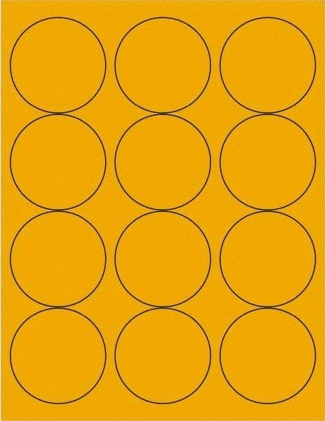 Tape Logic - 2-1/2" Long, Fluorescent Orange Paper Laser Label - For Laser Printers - Makers Industrial Supply