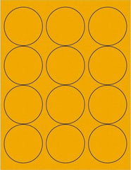 Tape Logic - 2-1/2" Long, Fluorescent Orange Paper Laser Label - For Laser Printers - Makers Industrial Supply