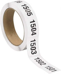 Tape Logic - 1-1/2" Long, Black/White Paper Inventory Labels - For Multi-Use - Makers Industrial Supply