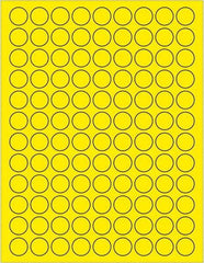 Tape Logic - 3/4" Long, Fluorescent Yellow Paper Laser Label - For Laser Printers - Makers Industrial Supply