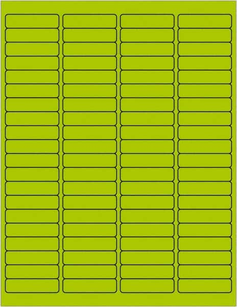 Tape Logic - 1/2" Long, Fluorescent Green Paper Laser Label - For Laser Printers - Makers Industrial Supply