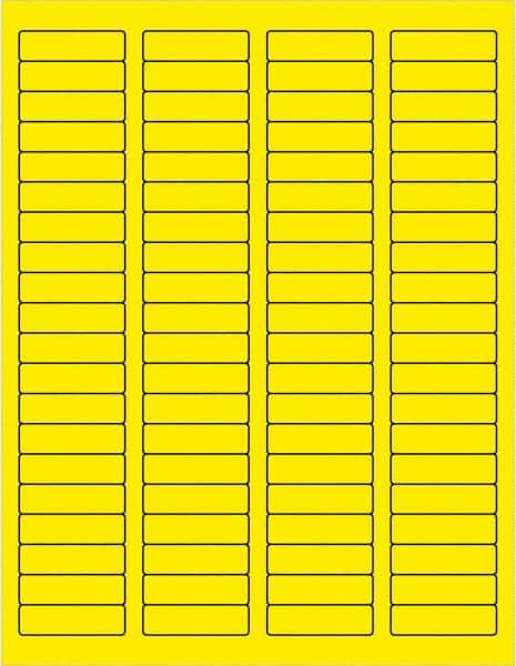 Tape Logic - 1-3/4" Long, Fluorescent Yellow Paper Laser Label - For Laser Printers - Makers Industrial Supply