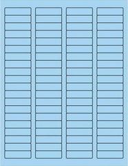 Made in USA - 1-3/4" Long, Pastel Blue Paper Laser Label - For Laser Printers - Makers Industrial Supply