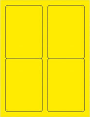 Tape Logic - 5" Long, Fluorescent Yellow Paper Laser Label - For Laser Printers - Makers Industrial Supply