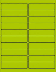 Tape Logic - 4" Long, Fluorescent Green Paper Laser Label - For Laser Printers - Makers Industrial Supply