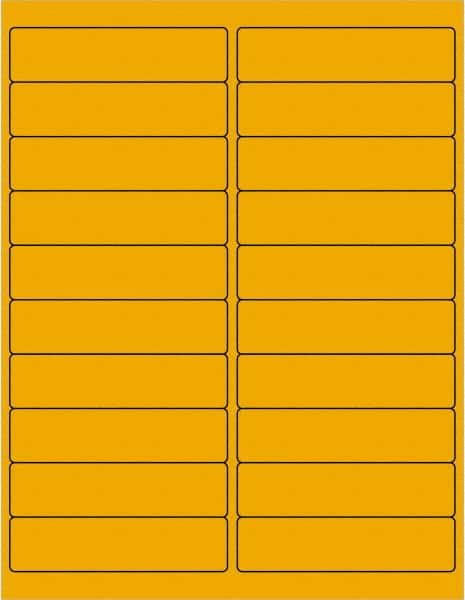 Tape Logic - 4" Long, Fluorescent Orange Paper Laser Label - For Laser Printers - Makers Industrial Supply