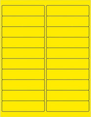 Tape Logic - 4" Long, Fluorescent Yellow Paper Laser Label - For Laser Printers - Makers Industrial Supply