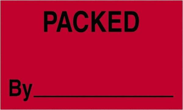 Tape Logic - 5" Long, Fluorescent Red Paper Shipping Label - For Multi-Use - Makers Industrial Supply