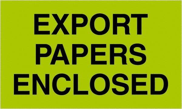 Tape Logic - 5" Long, Fluorescent Green Paper Shipping Label - For Multi-Use - Makers Industrial Supply