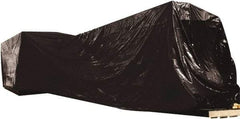 Made in USA - 100" Long x 8" Wide Polyethylene Plastic Film - Black, Case - Makers Industrial Supply