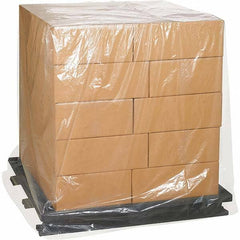 Made in USA - 45" Long x 55" Wide x 75" High Pallet Cover - Clear, Case, 25 Piece - Makers Industrial Supply