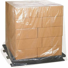 Made in USA - 46" Long x 48" Wide x 96" High Pallet Cover - Clear, Case, 25 Piece - Makers Industrial Supply