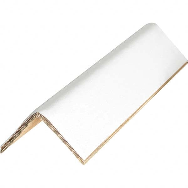 Made in USA - 30" Long x 2-1/2" Wide x 2-1/2" High Edge Guard - White, Case - Makers Industrial Supply