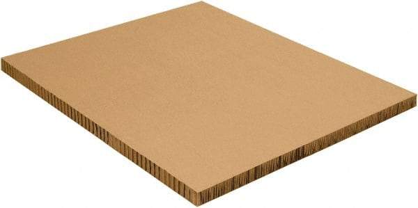 Made in USA - 2" High x 48" Long x 96" Wide Honeycomb Sheet - Kraft - Makers Industrial Supply