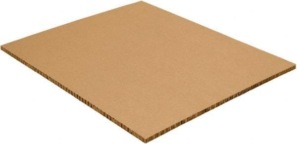 Made in USA - 1/2" High x 40" Long x 48" Wide Honeycomb Sheet - Kraft - Makers Industrial Supply