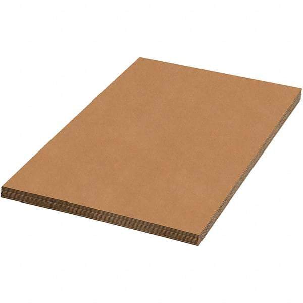 Made in USA - 36" Long x 36" Wide Corrugated Sheet - Kraft - Makers Industrial Supply