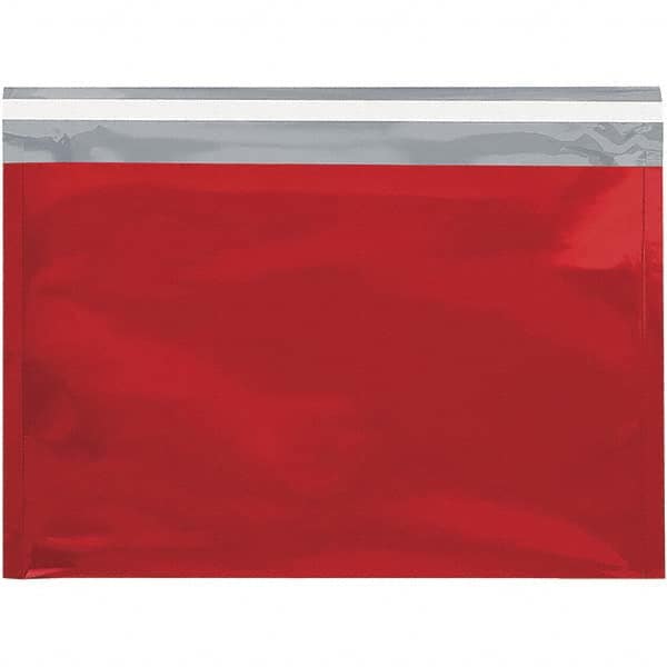 Value Collection - 12-3/4" Long x 9-1/2" Wide Peel-Off Self-Seal Metallic Mailer - Red - Makers Industrial Supply