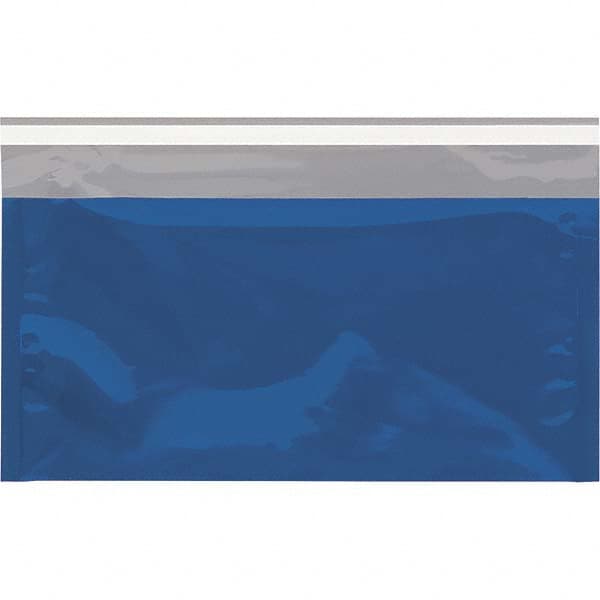 Value Collection - 10-1/4" Long x 6-1/4" Wide Peel-Off Self-Seal Metallic Mailer - Blue - Makers Industrial Supply