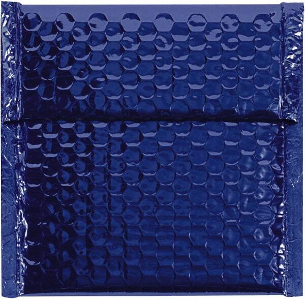 Made in USA - 6-3/4" Long x 7" Wide Peel-Off Self-Seal Bubble Mailer - Blue - Makers Industrial Supply