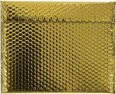 Made in USA - 11" Long x 13-3/4" Wide Peel-Off Self-Seal Bubble Mailer - Gold - Makers Industrial Supply