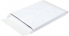 Made in USA - 13" Long x 10" Wide Peel-Off Self-Seal Expandable Envelope - White - Makers Industrial Supply