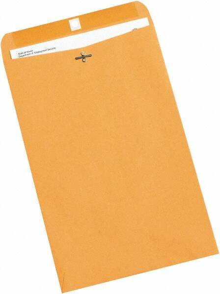 Made in USA - 14-1/2" Long x 9-1/4" Wide Clasp Brown Kraft Envelope - Kraft - Makers Industrial Supply