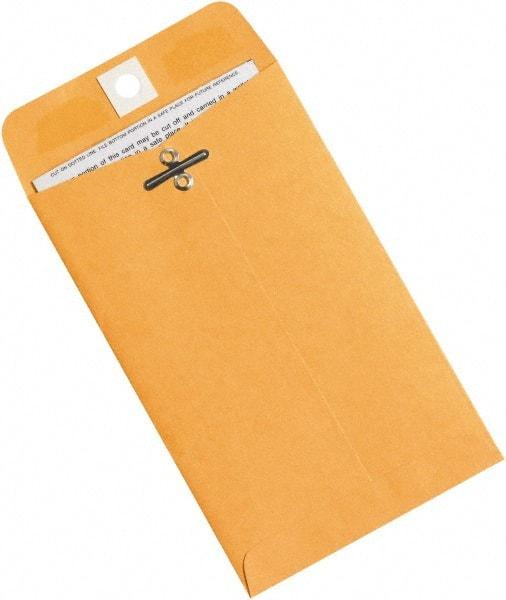 Made in USA - 6-3/8" Long x 4" Wide Clasp Kraft Catalog Envelope - Kraft - Makers Industrial Supply