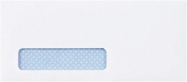 Made in USA - 9-1/2" Long x 4-1/8" Wide Peel-Off Self-Seal Plain White Envelope with Window - White - Makers Industrial Supply