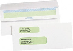 Made in USA - 8-7/8" Long x 3-7/8" Wide Self Seal Plain White Envelope with Window - White - Makers Industrial Supply