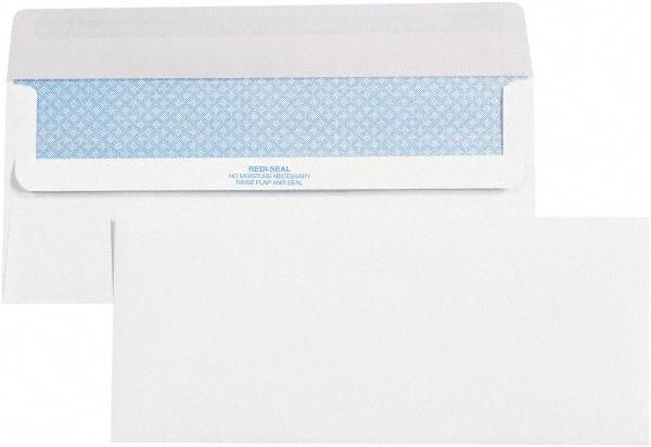 Made in USA - 9-1/2" Long x 4-1/8" Wide Self Seal Plain White Envelope - White - Makers Industrial Supply