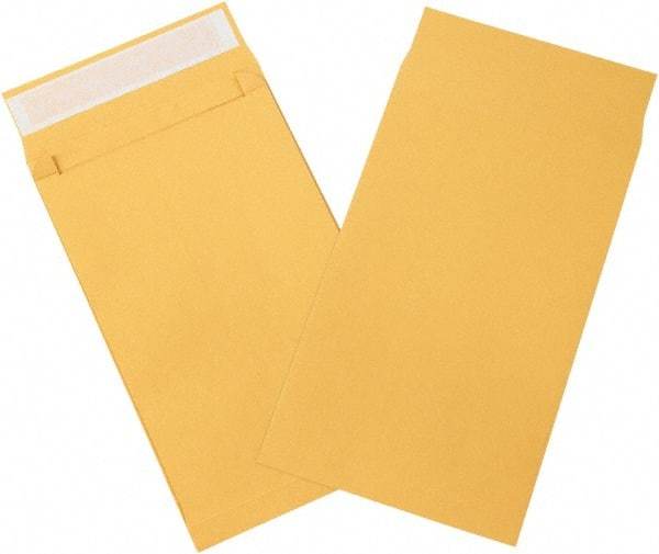 Made in USA - 15" Long x 10" Wide Peel-Off Self-Seal Natural Kraft Envelope - Kraft - Makers Industrial Supply